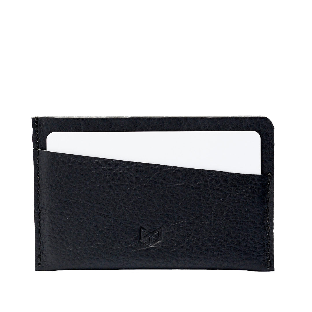 Slim black leather card holder. Gifts for men, leather tan card holder, handmade accessories, minimalist designer cards wallet