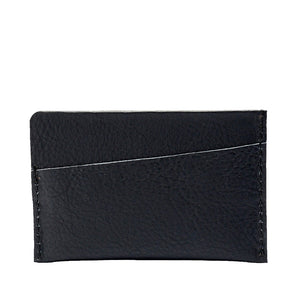 Handmade Zipper Card Holder · Black by Capra Leather