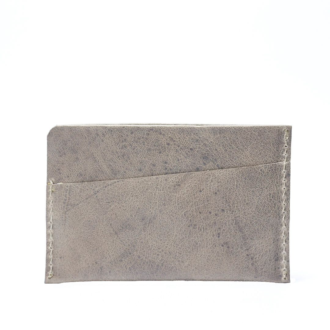 Custom engraving. Grey leather card holder, gifts for men, minimalist designer cards wallet