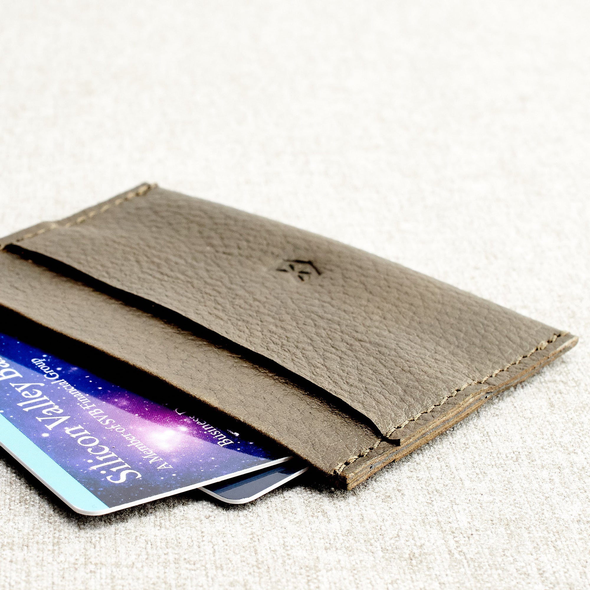 Credit cards business slim wallet. Green card holder for men. Gifts for men, handmade accessories, minimalist designer cards wallet
