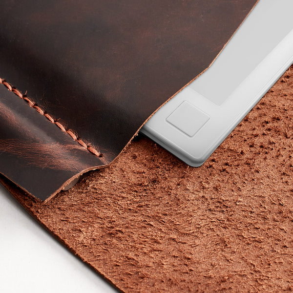 Handmade reMarkable Tablet Sleeve · Distressed Cognac by Capra Leather