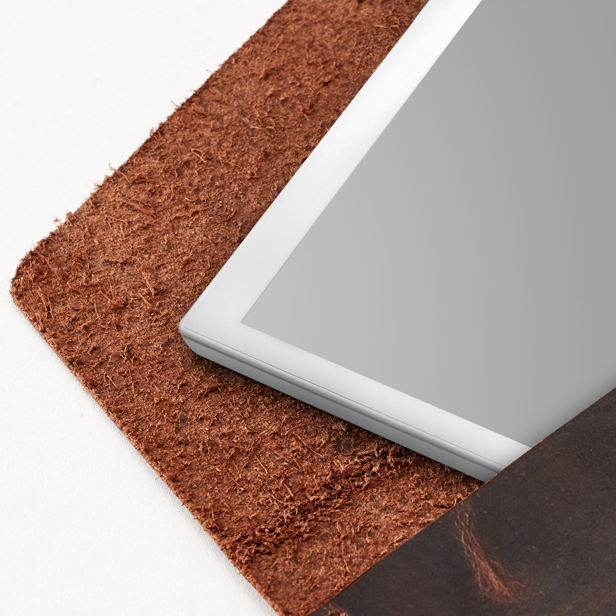 Mens gifts. Red Brown handcrafted leather reMarkable tablet case. Folio with Marker holder. Paper E-ink tablet minimalist sleeve design. 