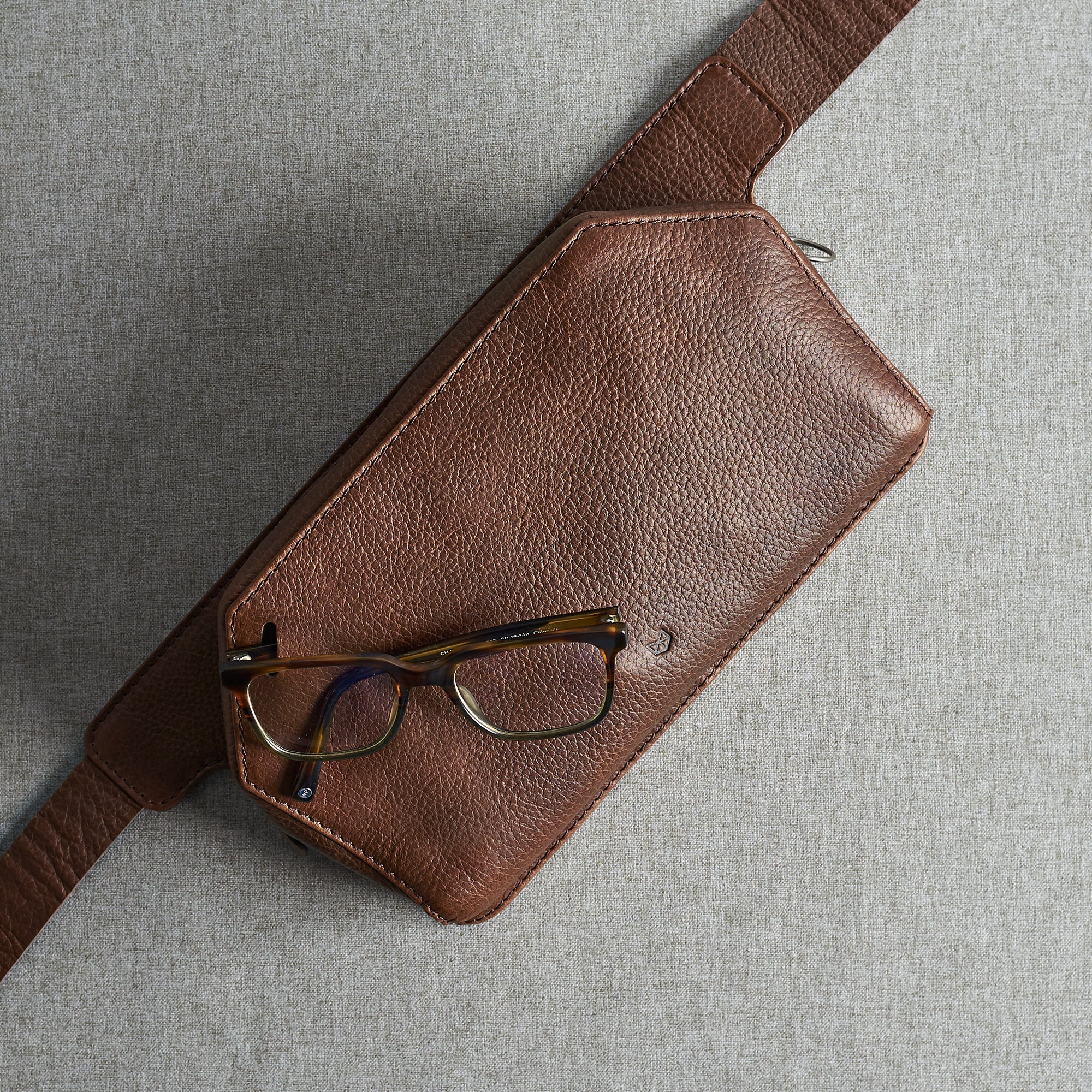 Glasses holder. Leather Fanny Pack, Bum Bag, Waist Bag by Capra