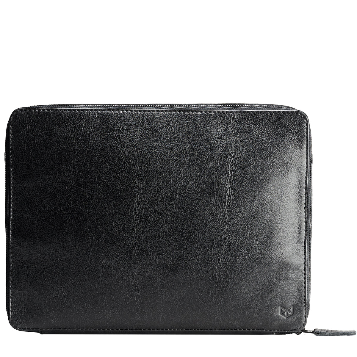 Handmade tech bags for men. Black leather organizer by Capra