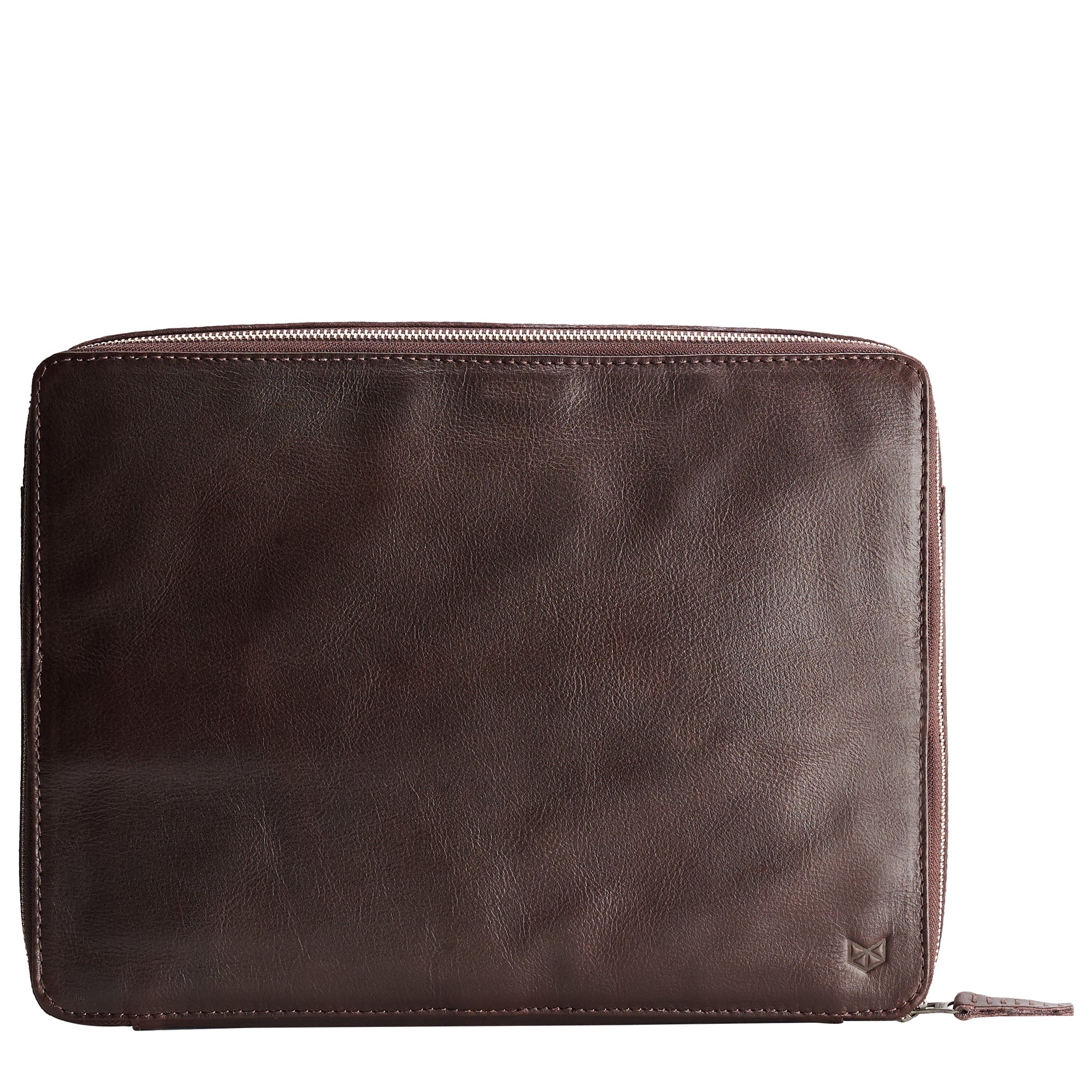 Handmade gadget pouch. Dark Brown electronic organizer by Capra Leather