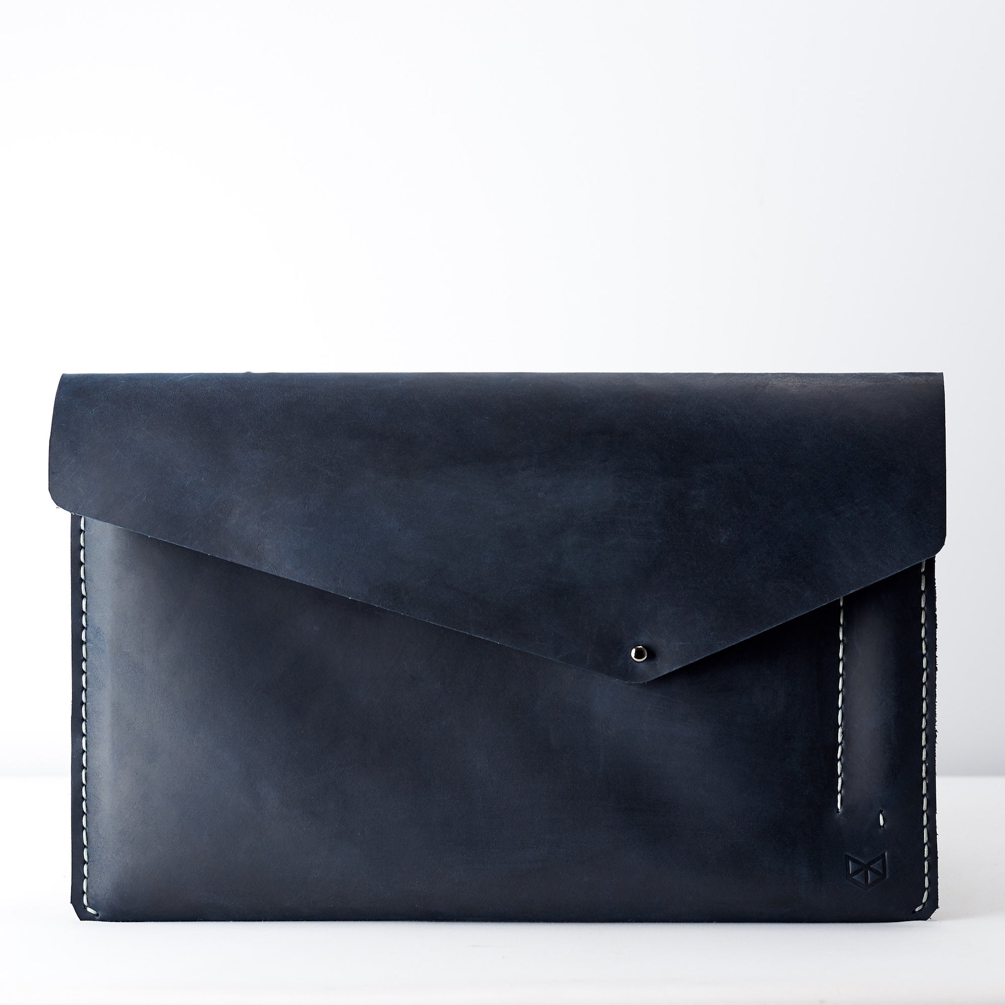 Close Case. iPad Sleeve. iPad Leather Case Navy With Apple Pencil Holder by Capra Leather