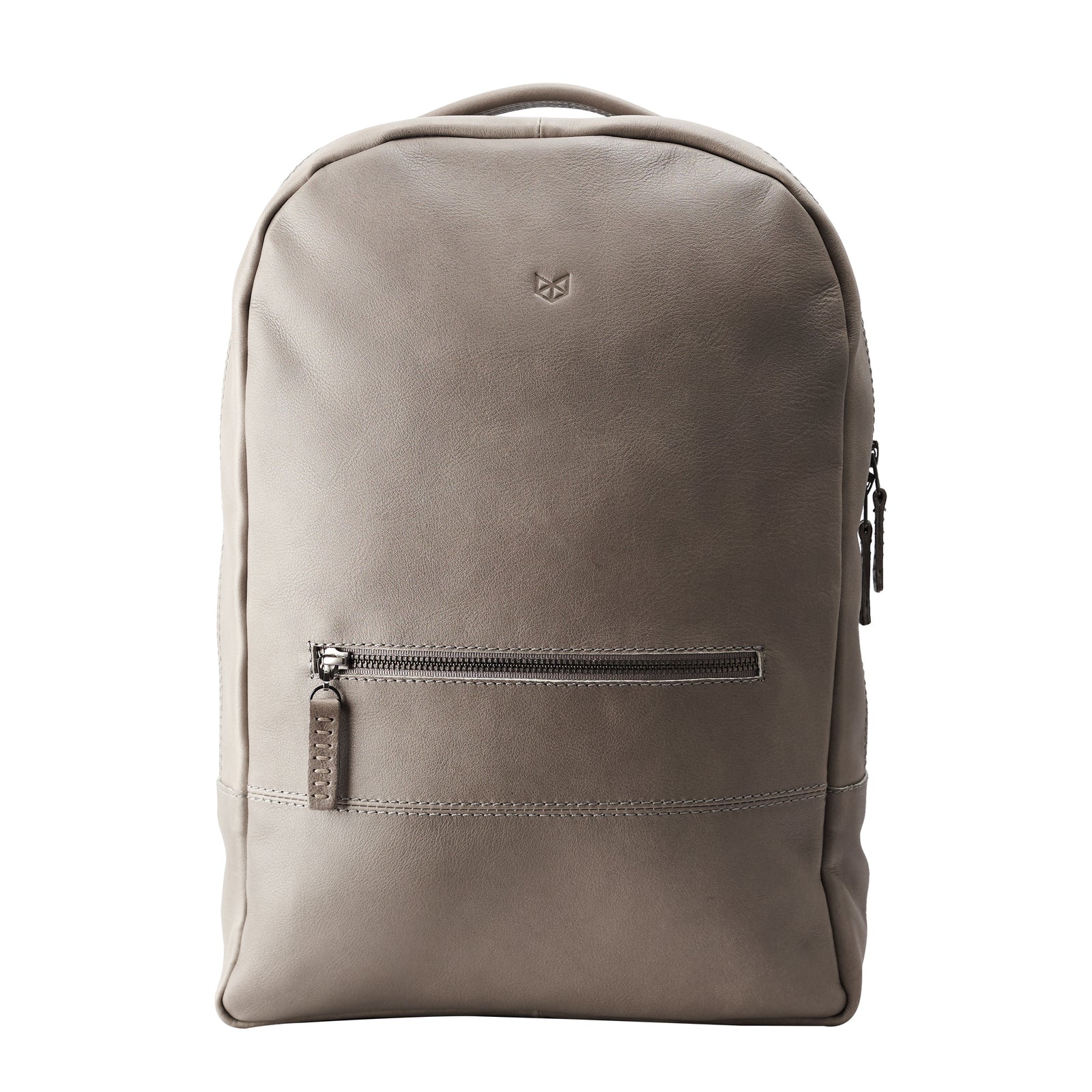 Grey. Bisonte Backpack Rucksack by Capra Leather