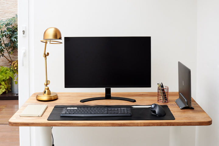 12x30. Desk Pad Black by Capra Leather