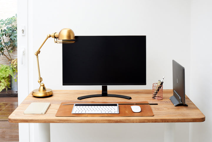 12x30. Leather Desk Pad Tan by Capra Leather