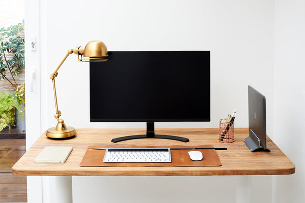 Desk Pad Custom Size Organizer Blotter · Black by Capra Leather