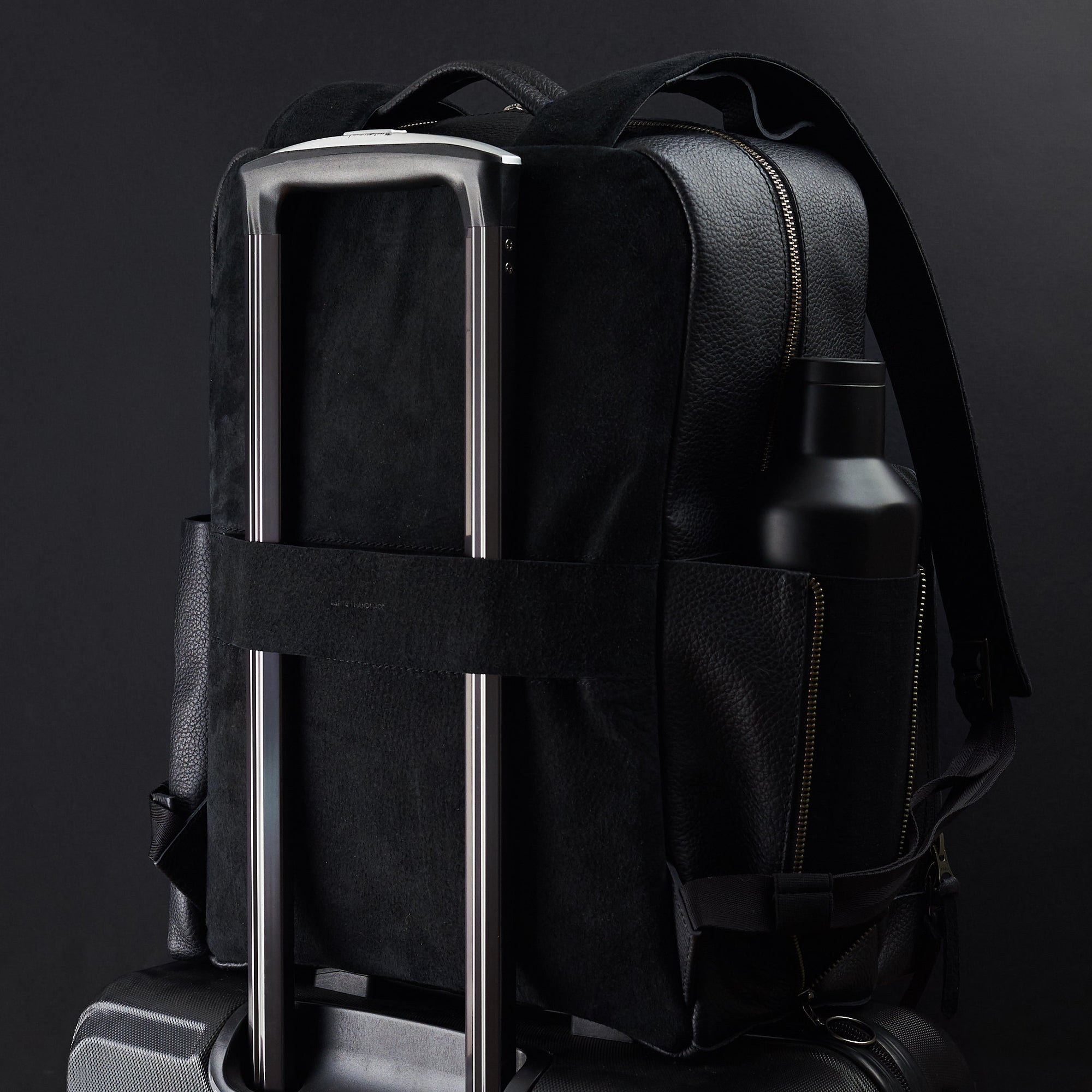 best travel diaper backpack  black by capra leather