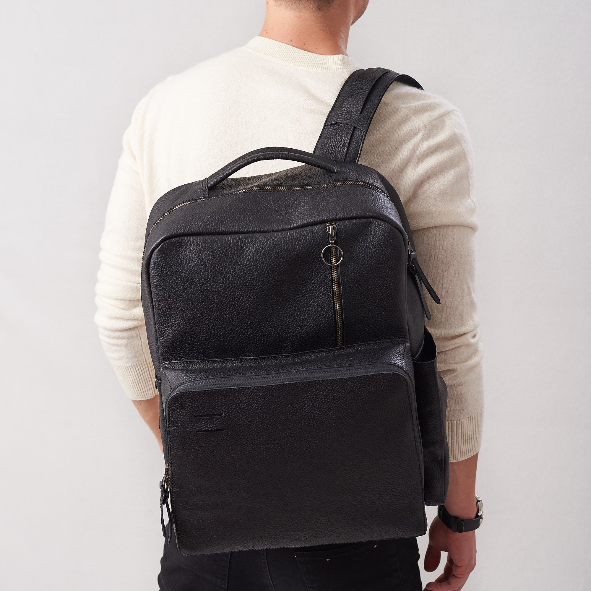 black faux leather diaper backpack Diaper Bag Backpack · Black by Capra Leather