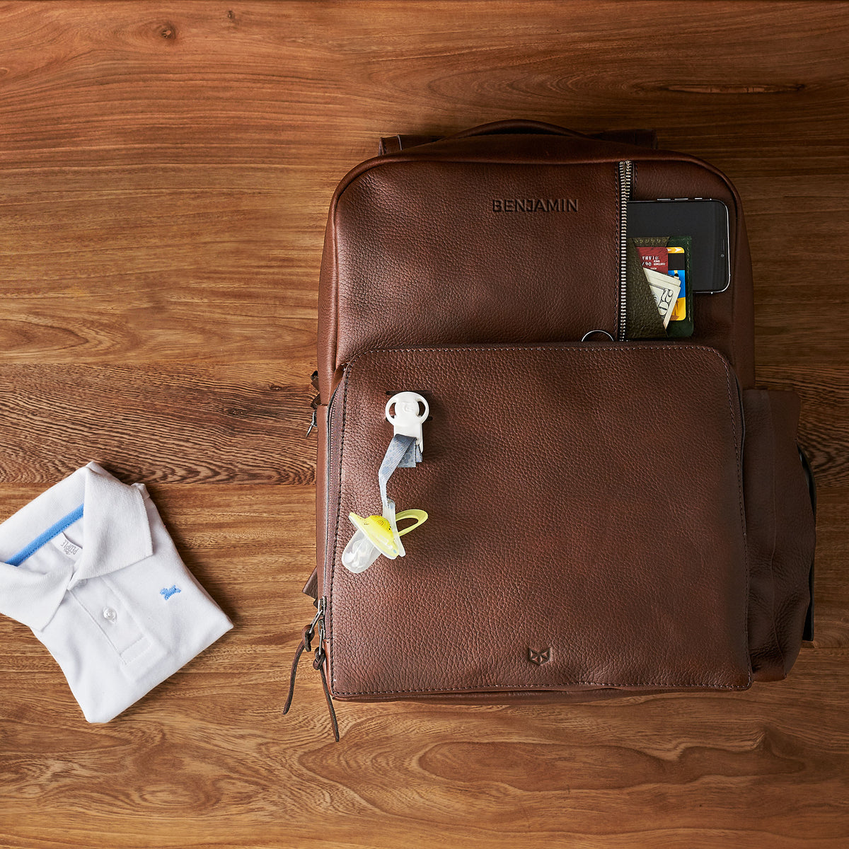 Diaper Bag Backpack · Brown by Capra Leather