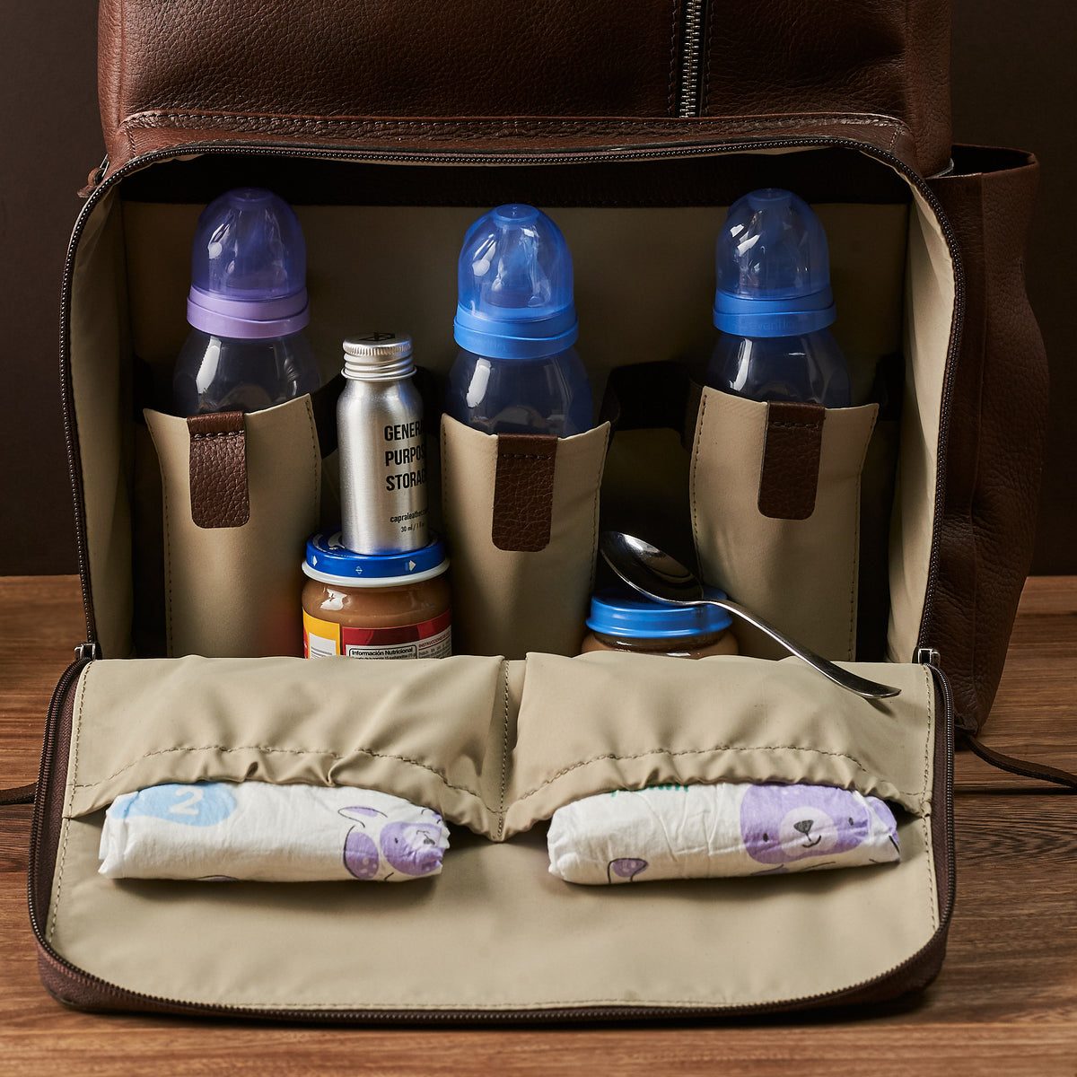 best dad diaper bag brown by capra leather