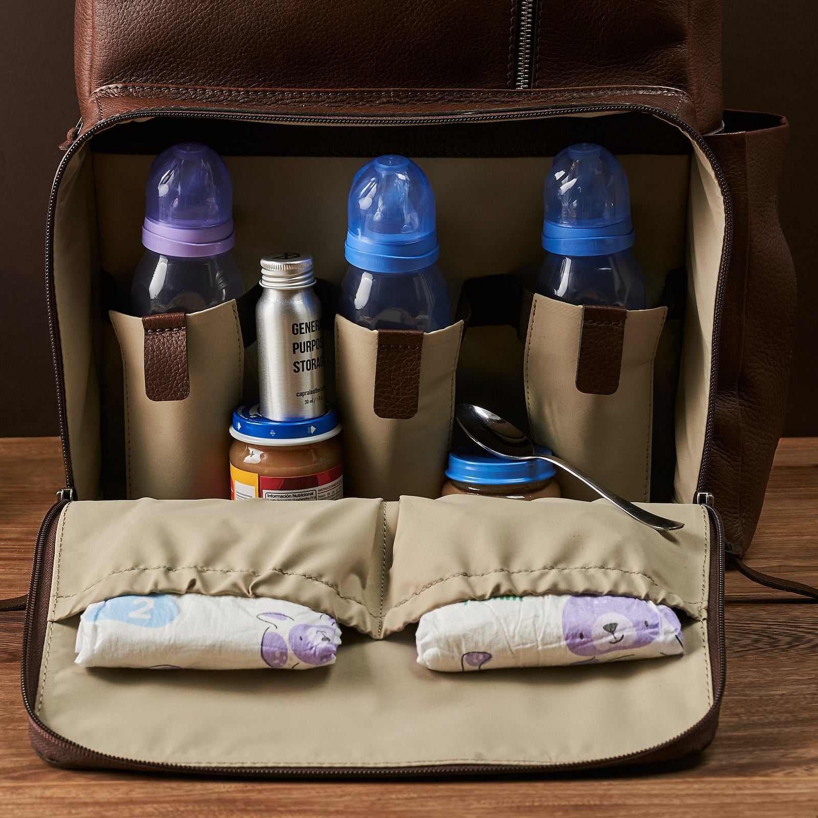 best dad diaper bag brown by capra leather