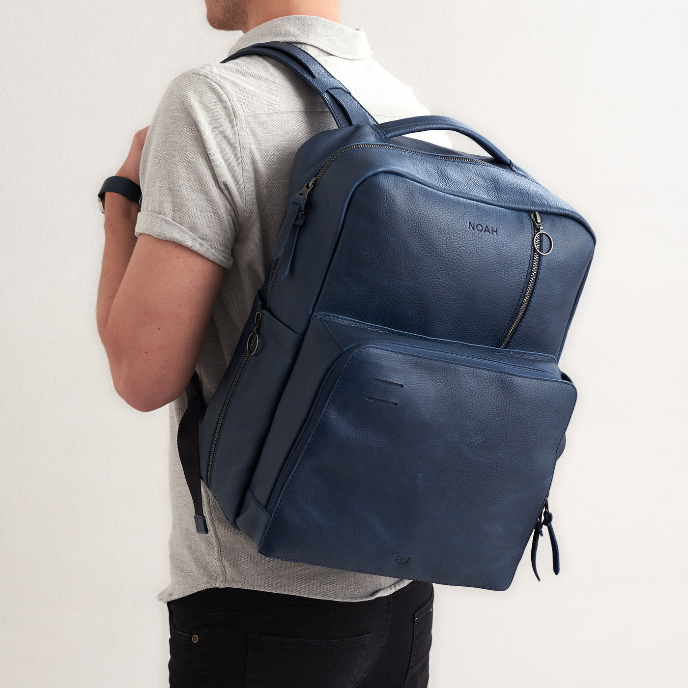 Diaper Bag Backpack · Navy by Capra Leather