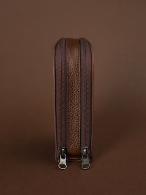 Double Glasses Case · Dark Brown by Capra Leather