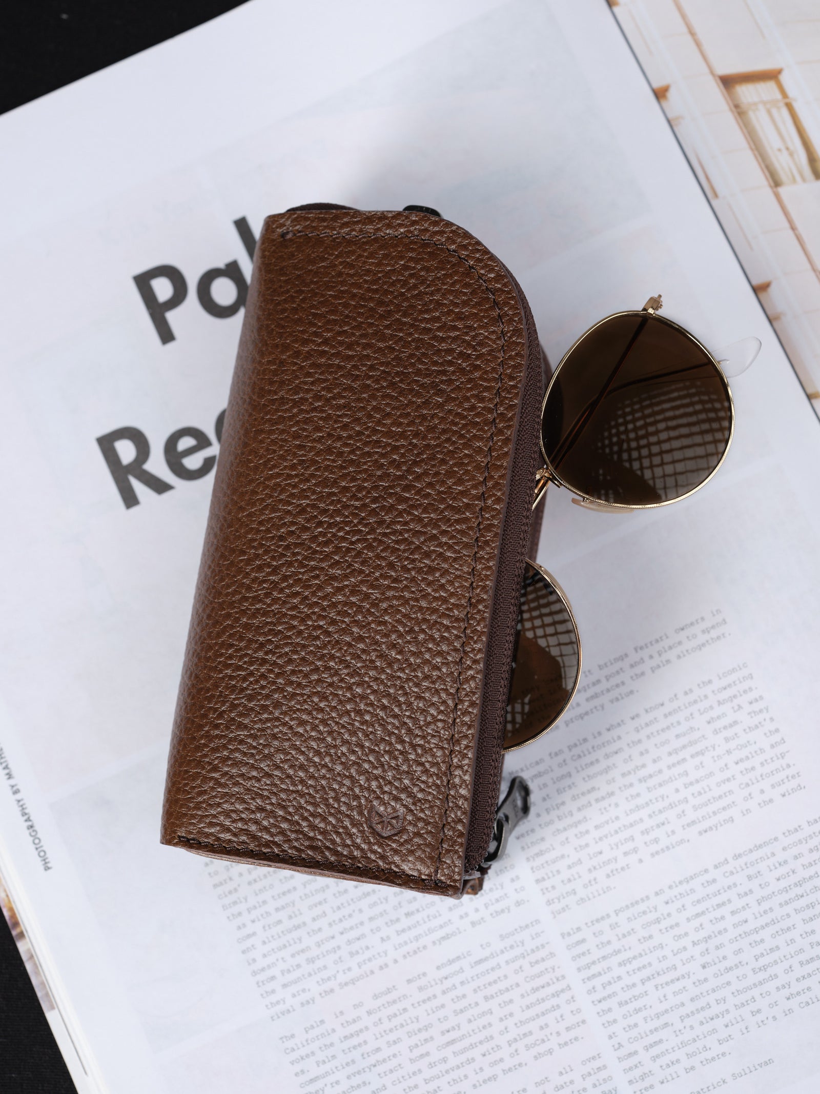 Jimmy Choo glasses case brown