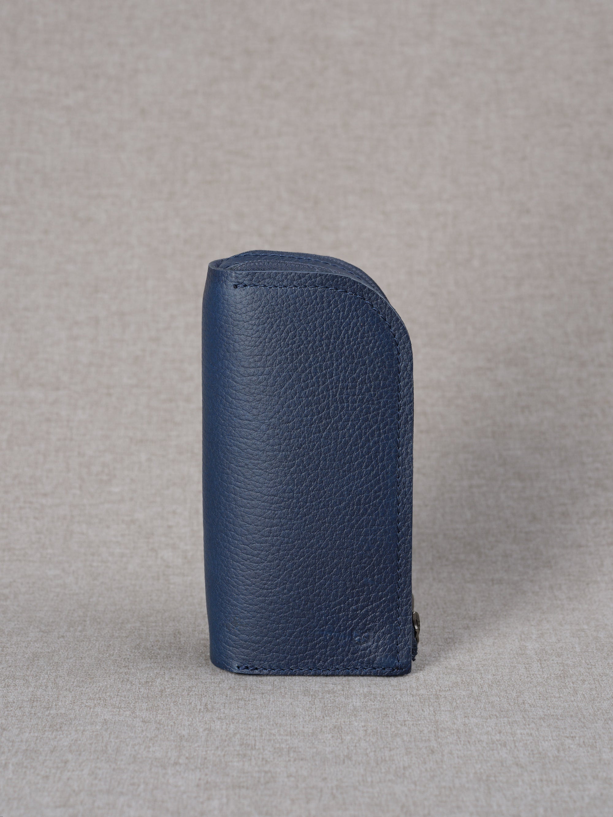 Hard shell sunglasses case navy by Capra Leather