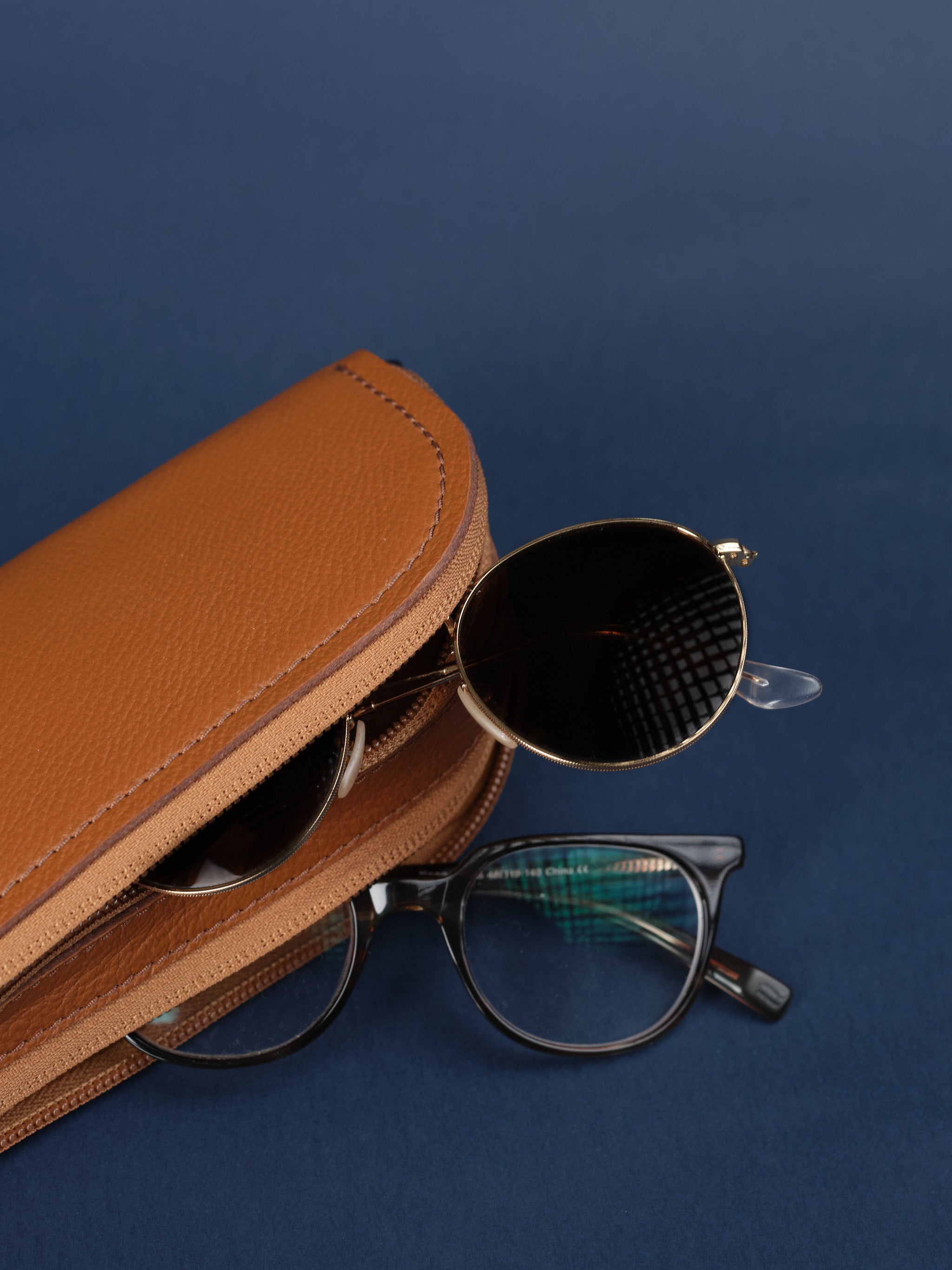 Double Glasses Case · Dark Brown by Capra Leather