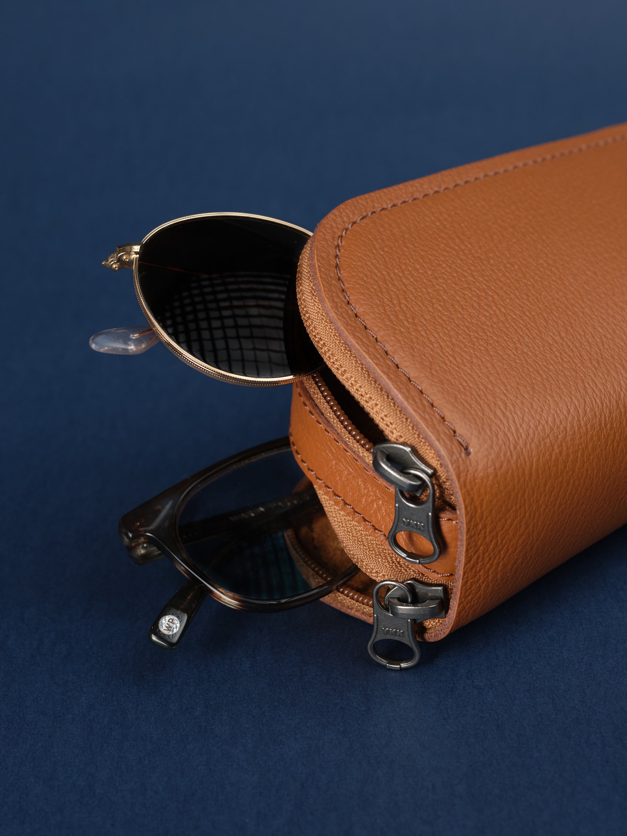 Ray ban sunglass case tan by Capra Leather