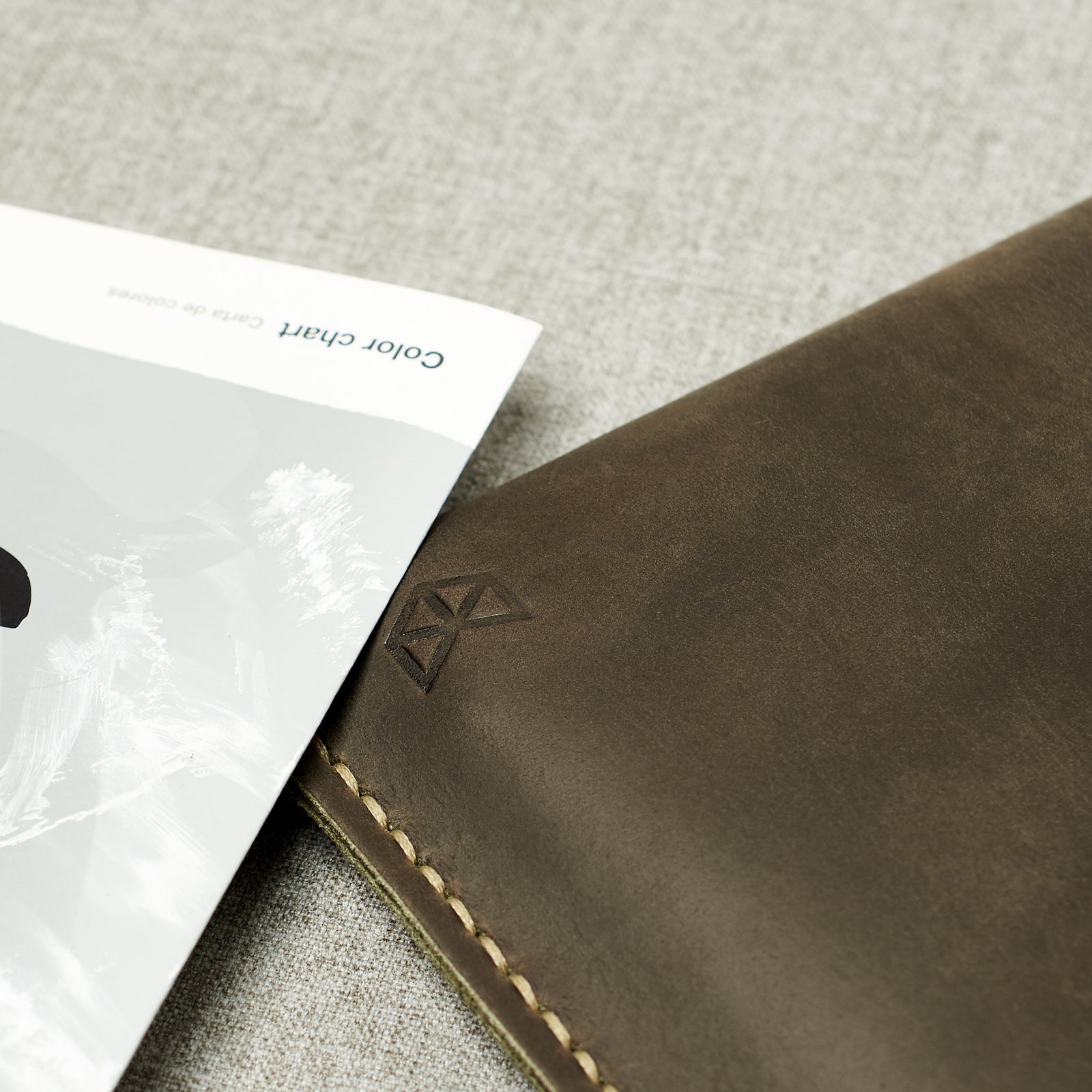 Capra Leather Logo. iPad Sleeve. iPad Leather Case Green With Apple Pencil Holder by Capra Leather