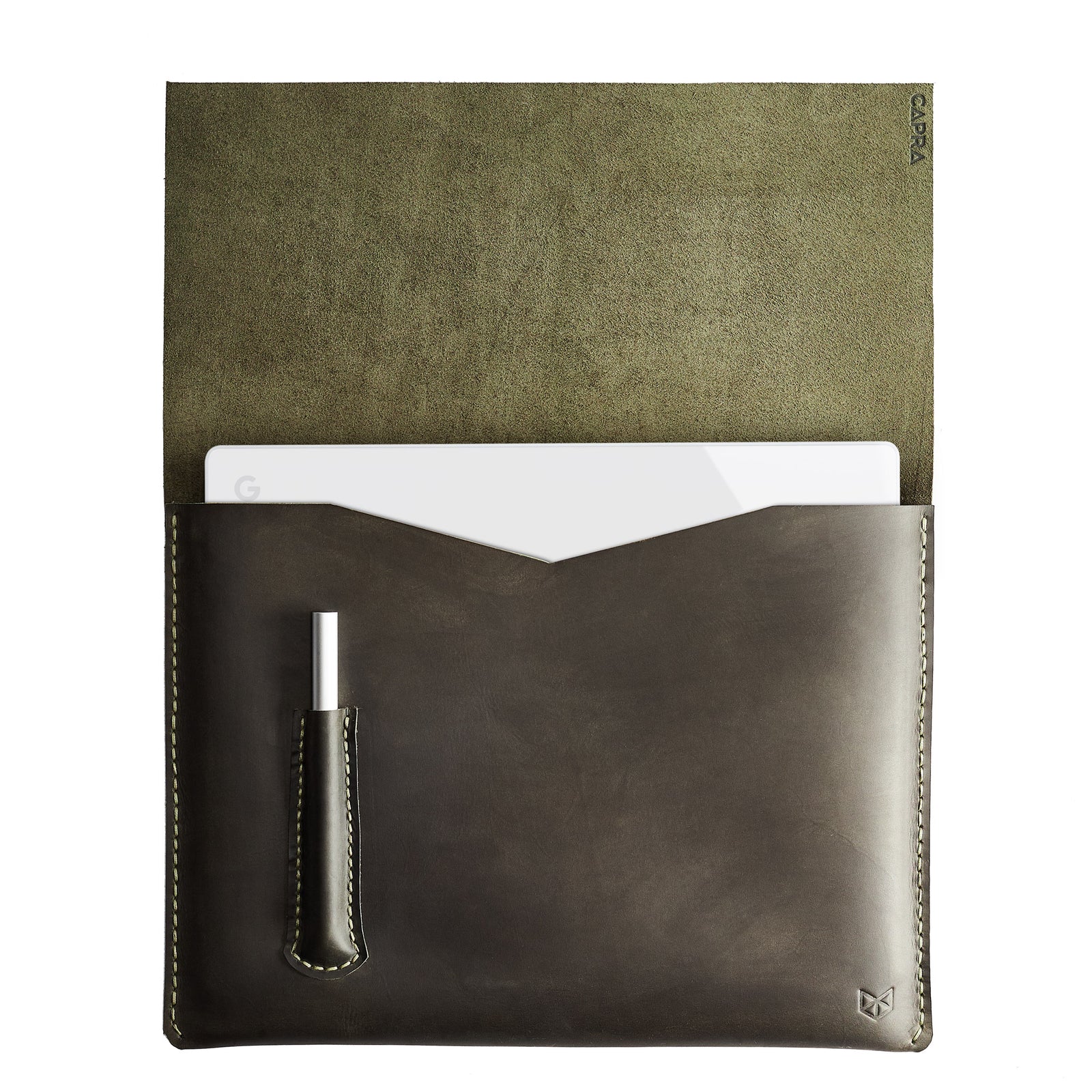 Emmerson Gray Felt & Leather Sleeve For Google Pixelbook (2017) – Perfect Fit, Grey, UK Made