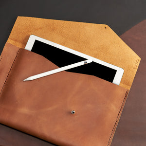 Draftsman 6 iPad Case Sleeve · Tan by Capra Leather