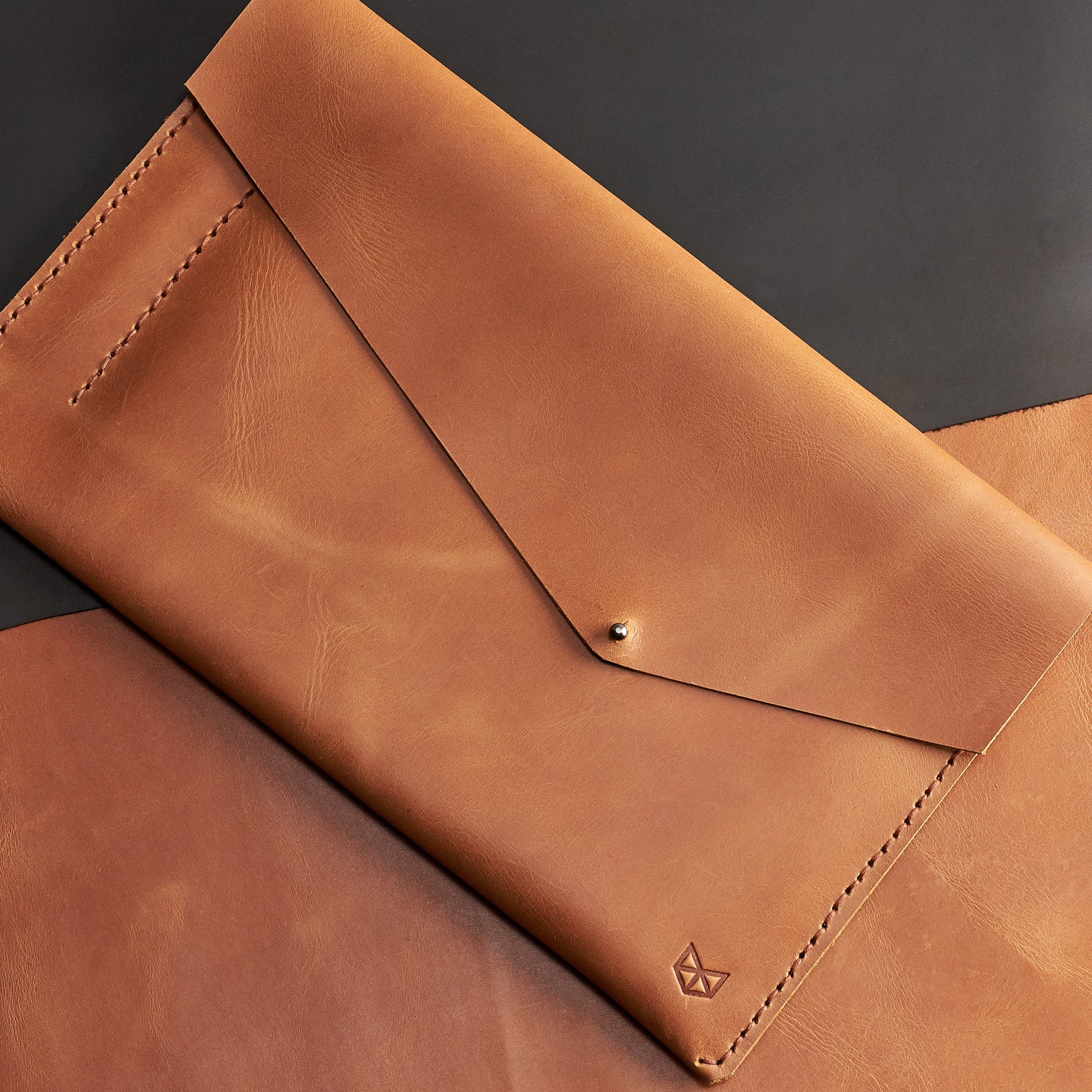 Style. iPad Sleeve. iPad Leather Case Tan With Apple Pencil Holder by Capra Leather