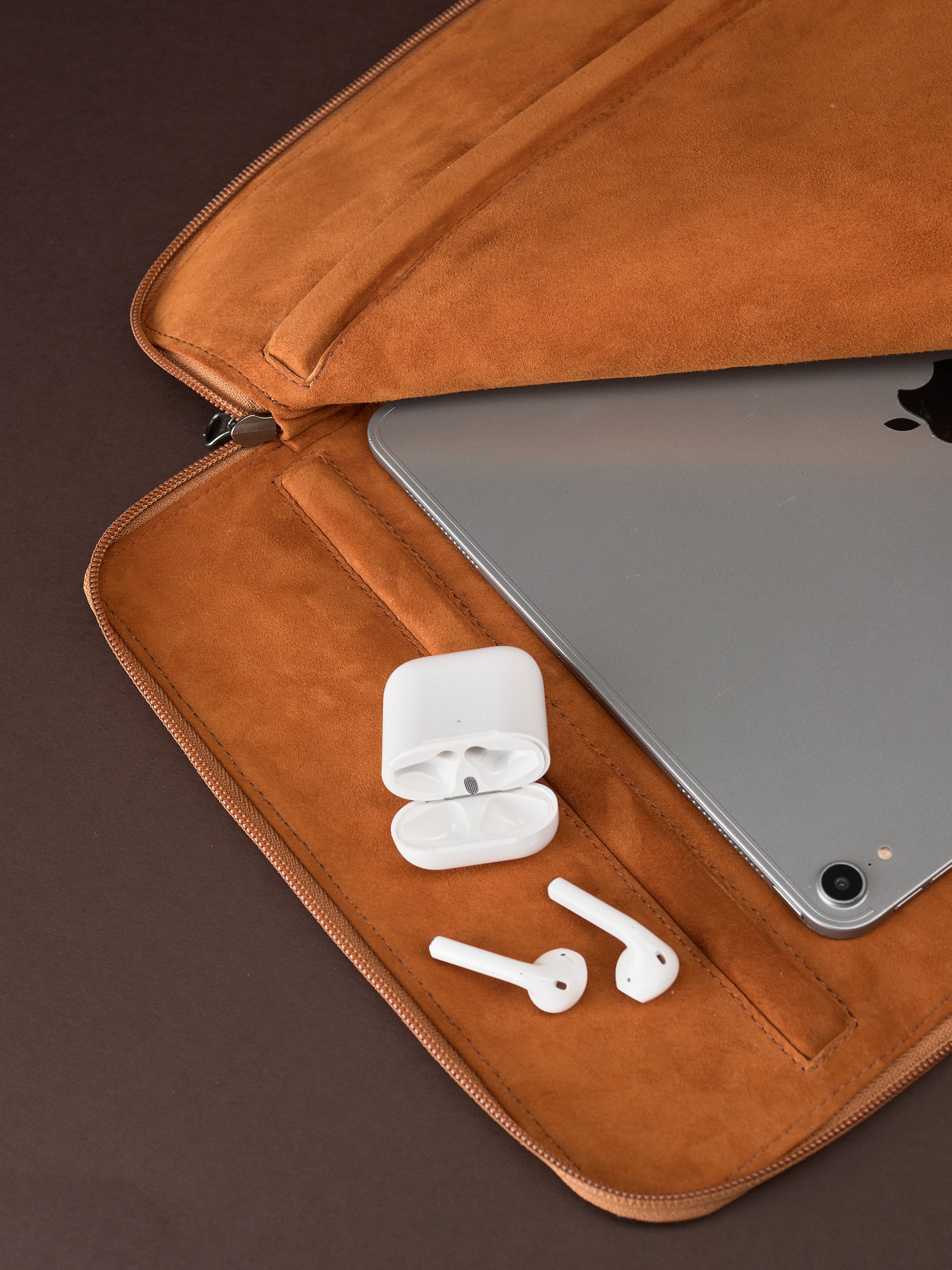 Suede interior. Draftsman 6 Custom iPad Case iPad Pro 11-inch, iPad Pro 12.9 by Capra Leather