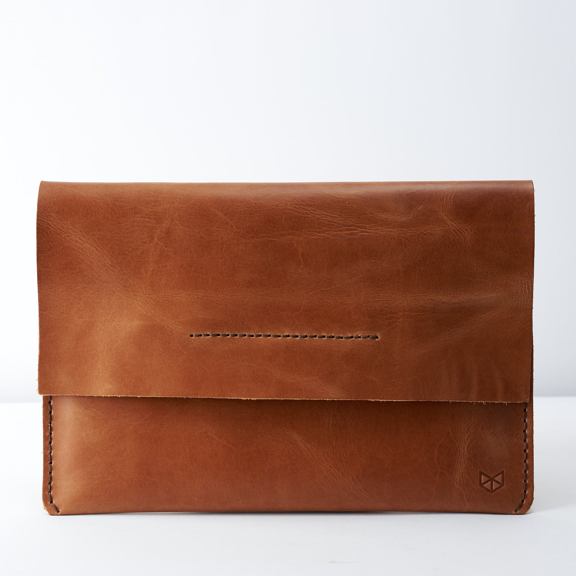 Closed. iPad Sleeve. Leather Case Tan for iPad by Capra Leather