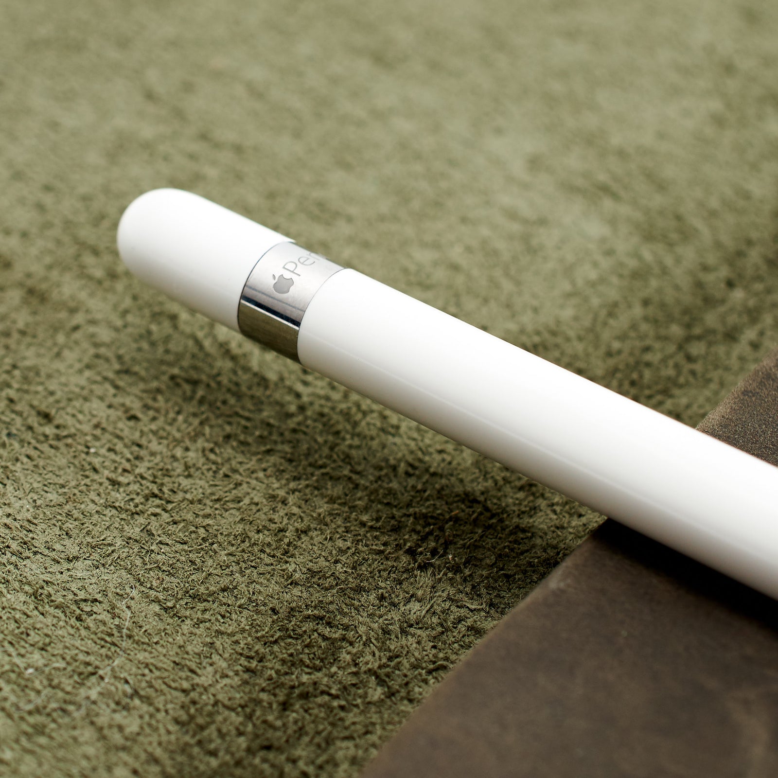 Inside Texture. iPad Sleeve. iPad Leather Case Green With Apple Pencil Holder by Capra Leather