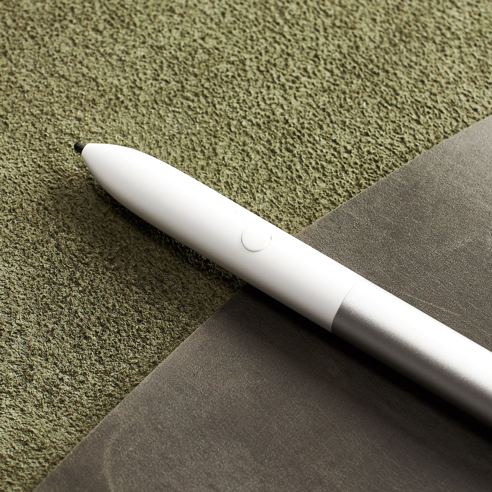 Soft anti scratch interior. Green Pixelbook Chromebook leather sleeve with  pencil holder