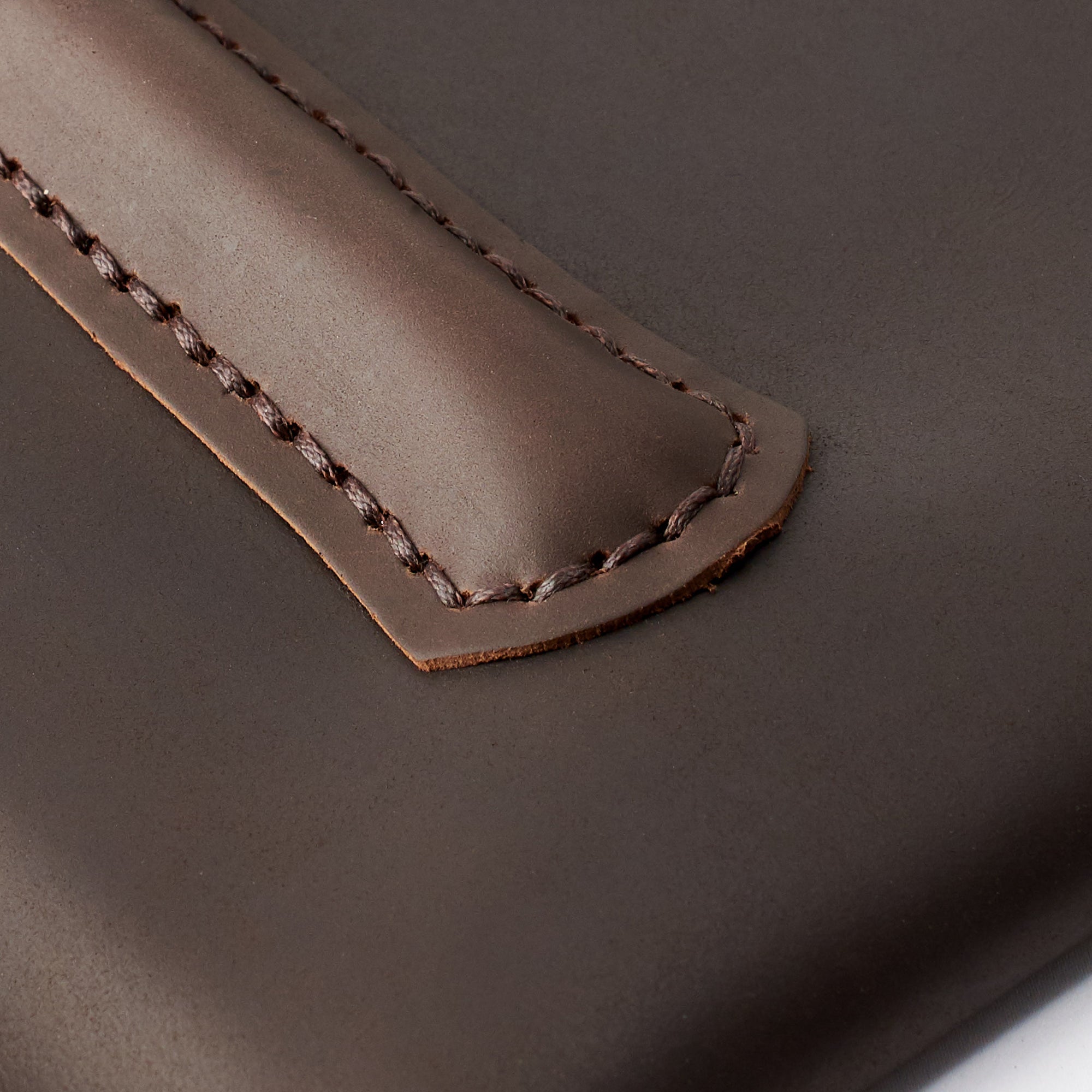 Stitching Detail. iPad Sleeve. iPad Leather Case Brown With Apple Pencil Holder by Capra Leather