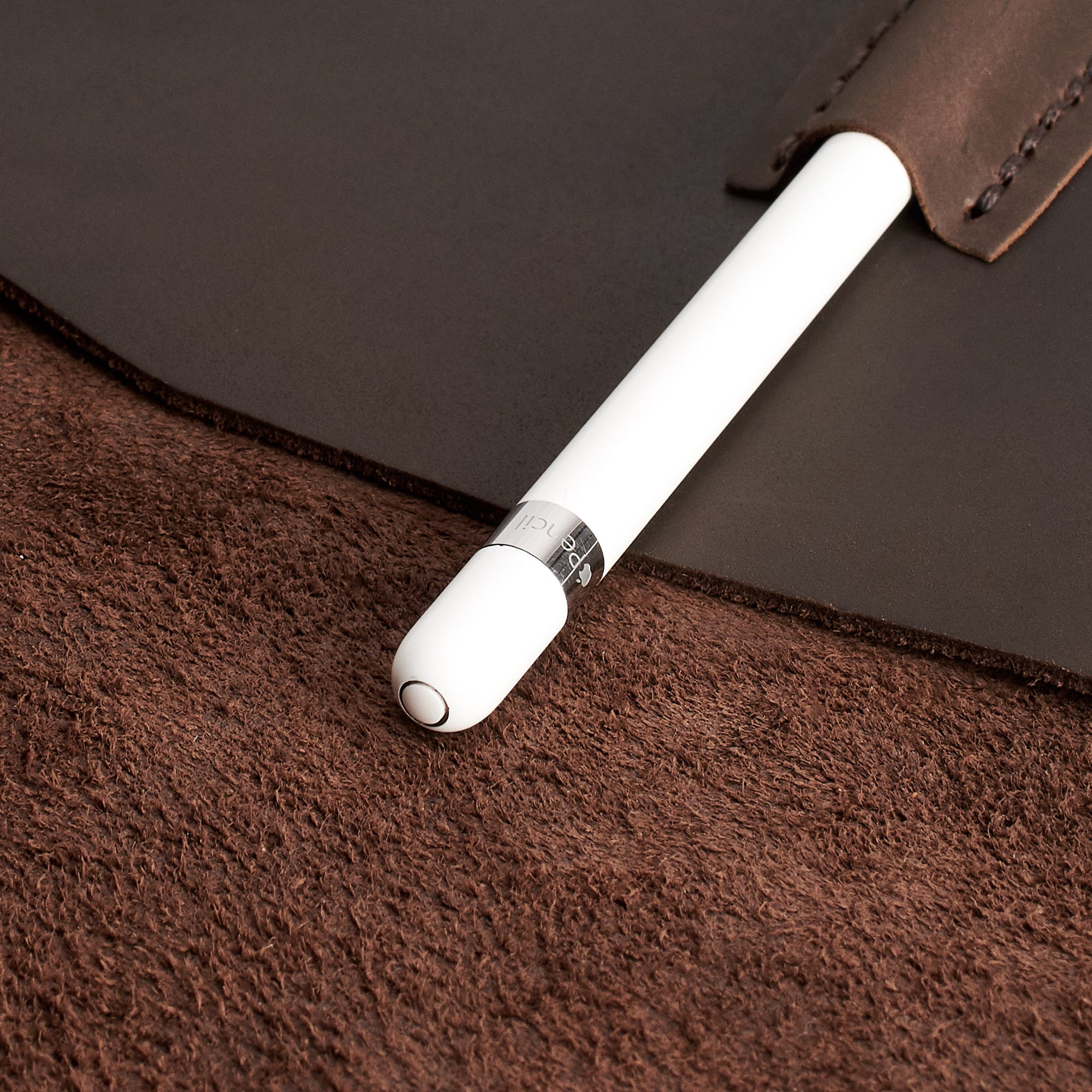 Apple Pencil Holder. iPad Sleeve. iPad Leather Case Brown With Apple Pencil Holder by Capra Leather