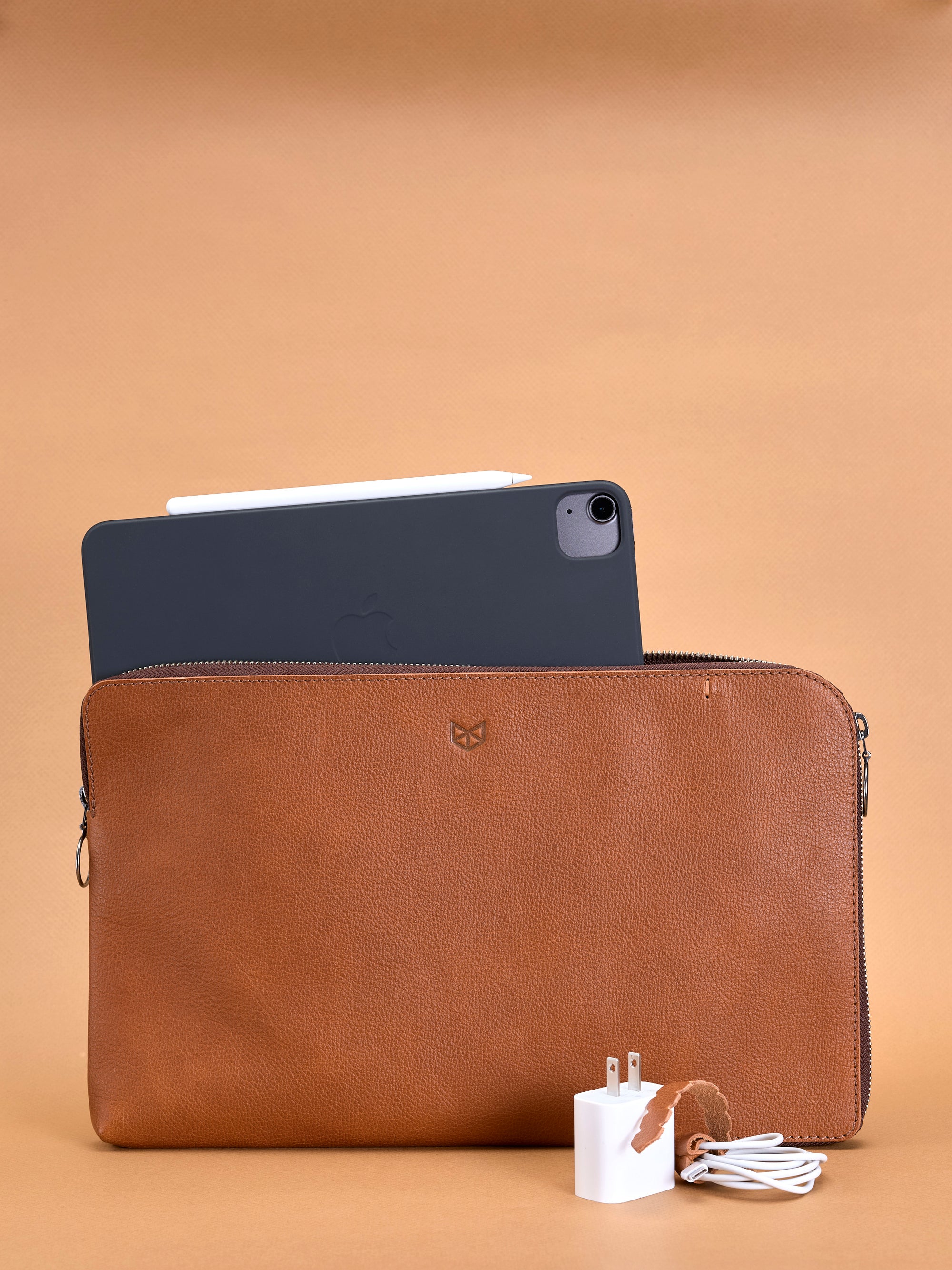 Style. Draftsman 6 iPad Case Tan, iPad Pro 11-inch, iPad Pro 12.9-inch, M1 Chip by Capra Leather