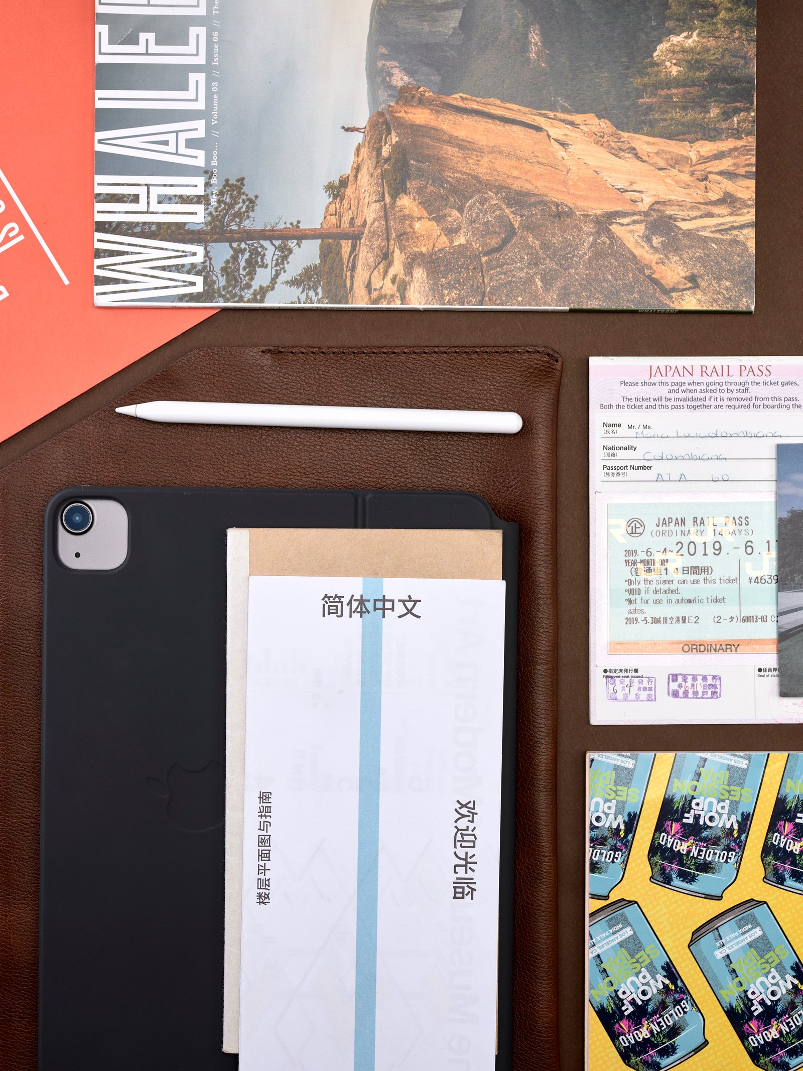 Front view. Draftsman 7 iPad Sleeve Cover Brown, iPad Pro 11-inch, iPad Pro 12.9-inch, M1 Chip by Capra Leather