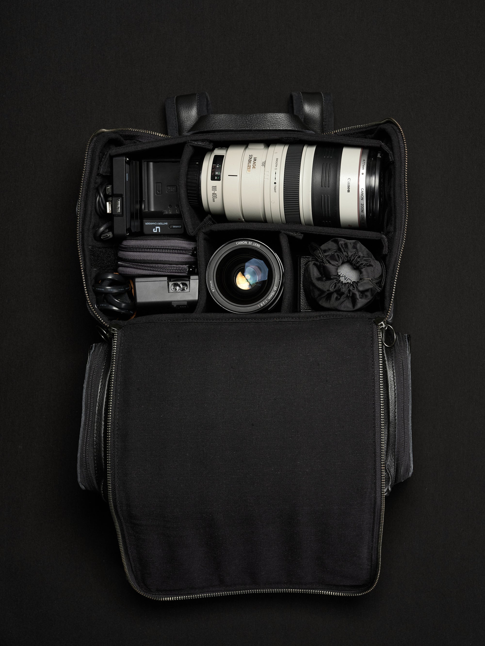 best travel camera backpack black by capra leather