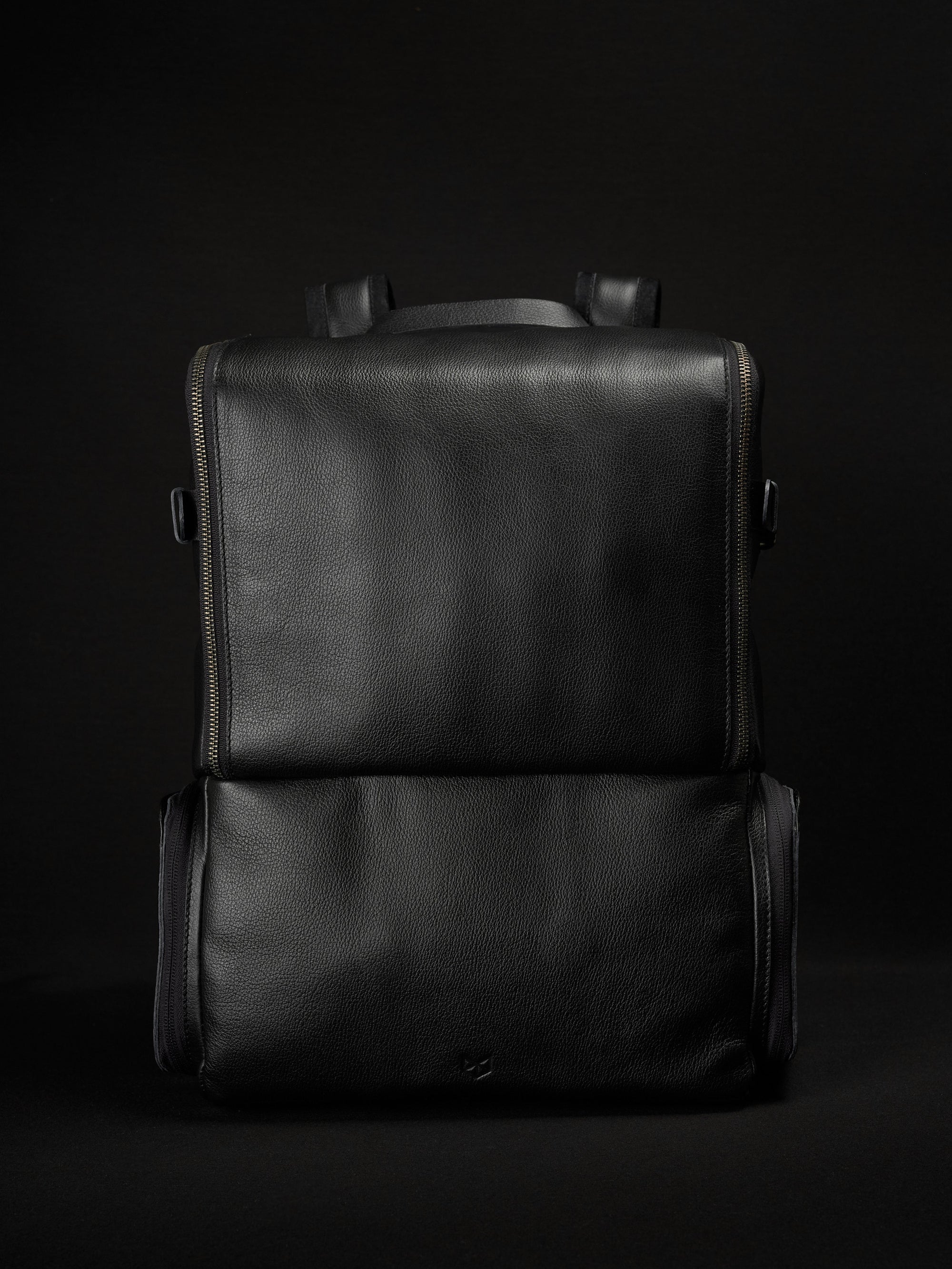 adventure camera backpacks black by capra leather