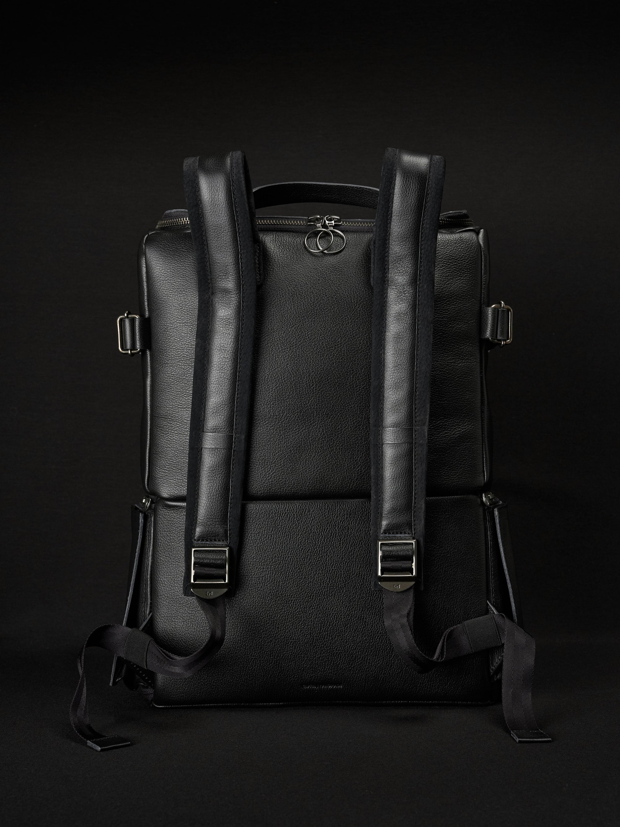 leather backpack for men black by capra