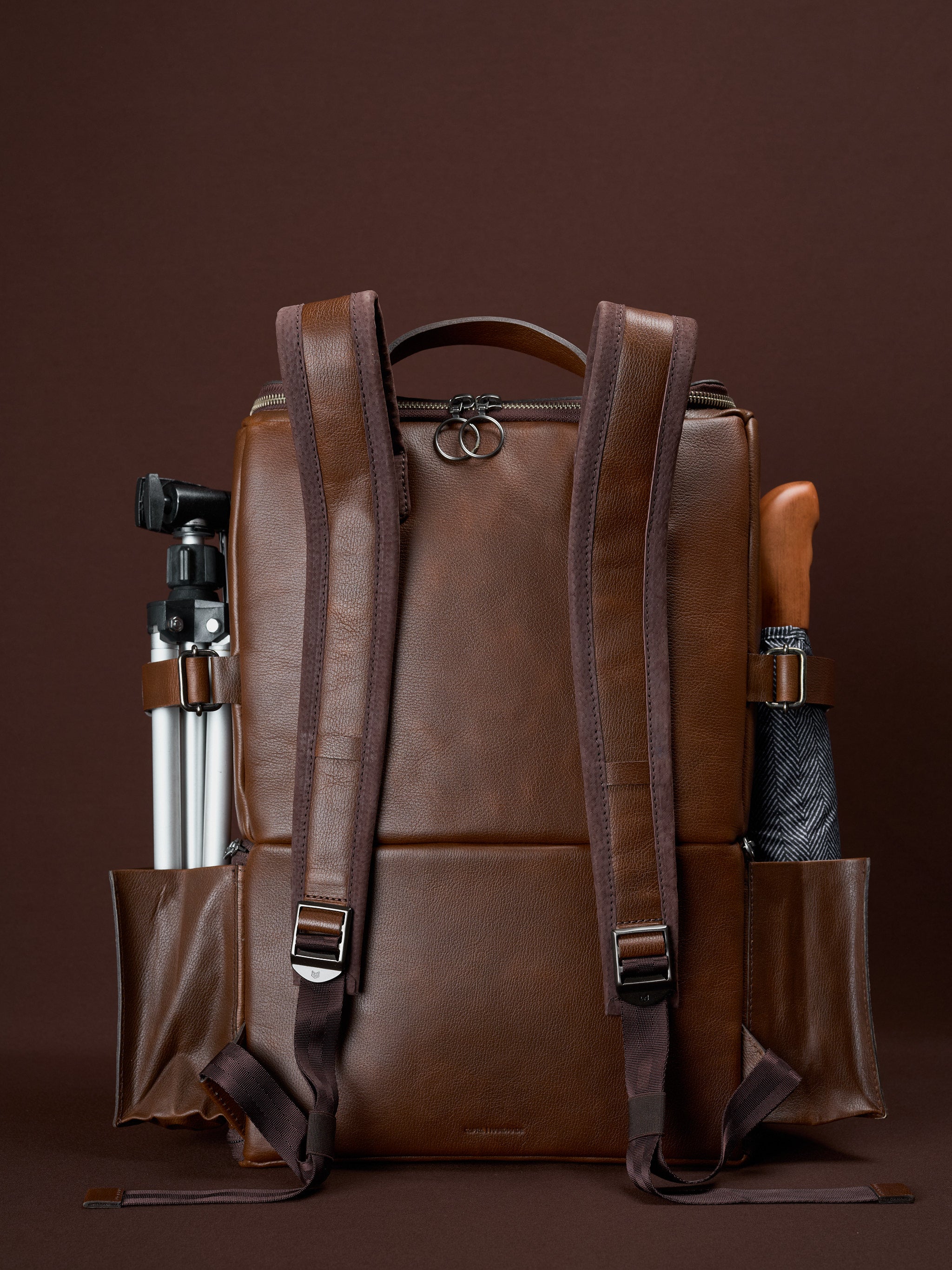 Dromedari Camera Backpack · Brown by Capra Leather