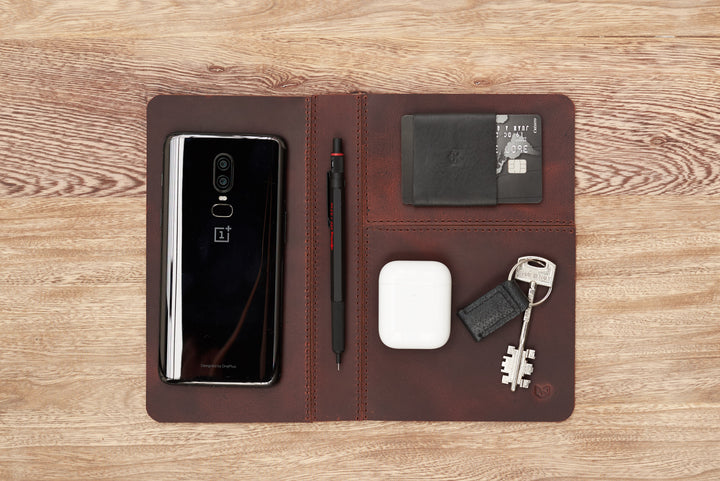 Cover. EDC Organizer Pad Distressed Cognac by Capra Leather