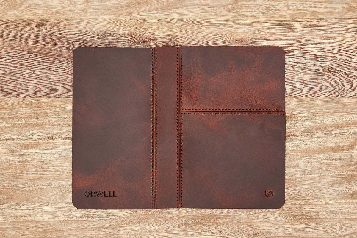 Everyday Carry. EDC Organizer Pad Distressed Cognac by Capra Leather