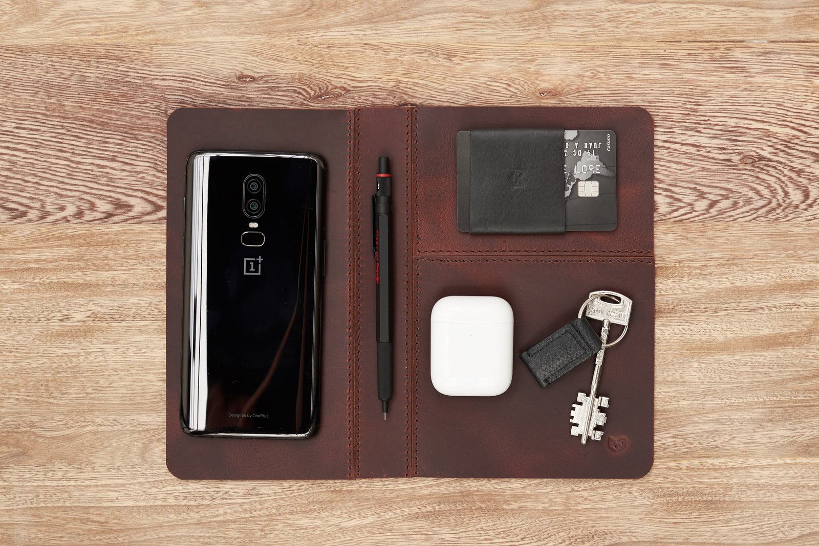 Cover. EDC Organizer Pad Distressed Cognac by Capra Leather