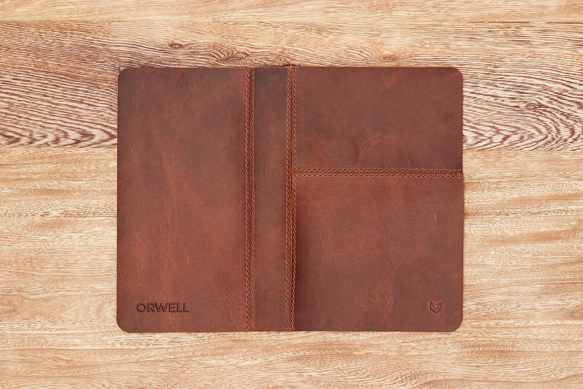 Cover. EDC Organizer Pad Distressed Tan by Capra Leather