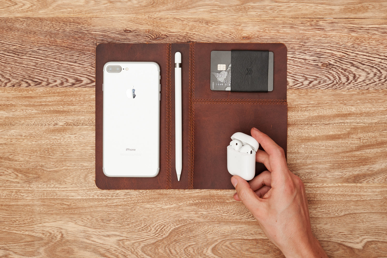 Styling. EDC Organizer Pad Distressed Tan by Capra Leather