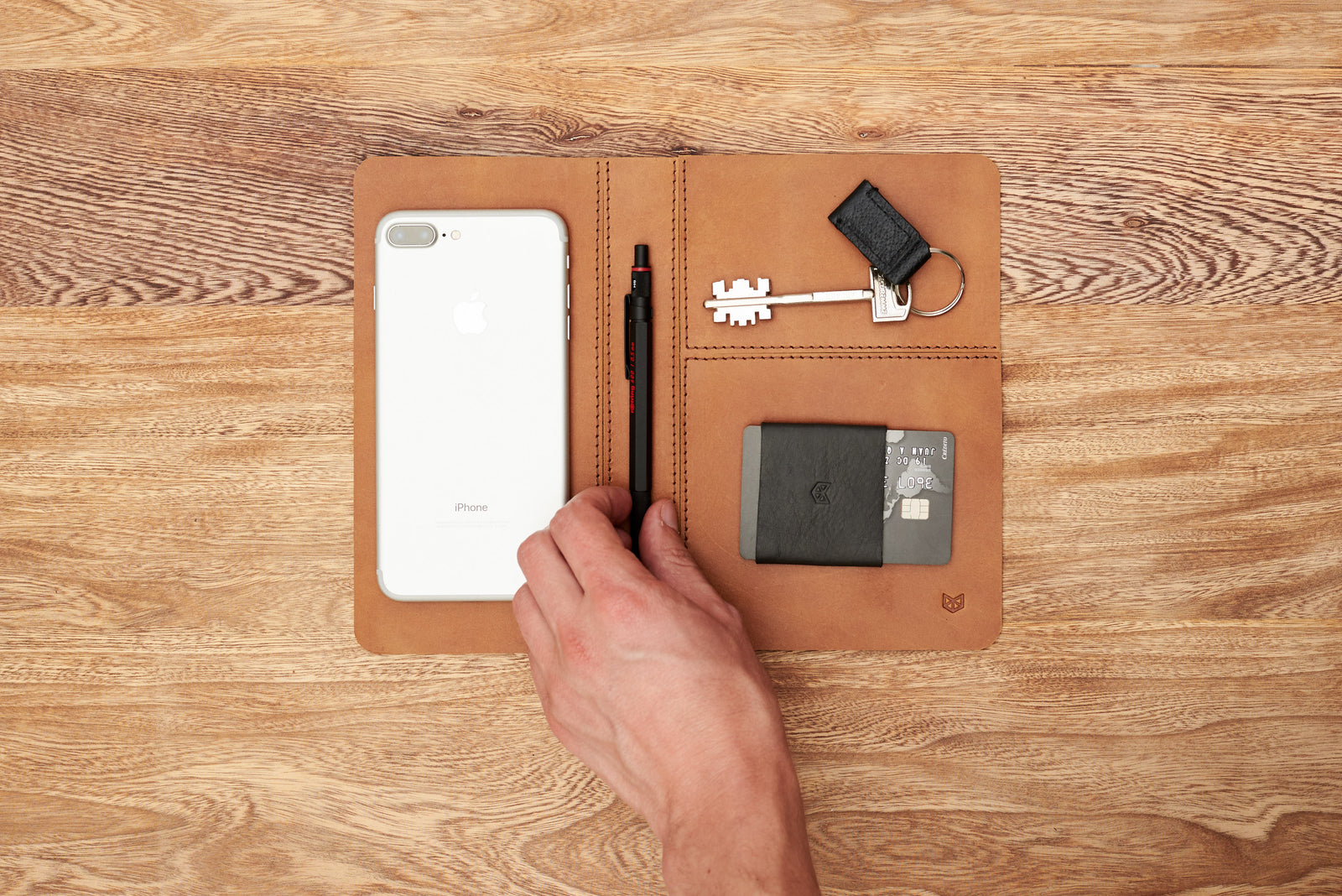 Styling. EDC Organizer Pad Tan by Capra Leather