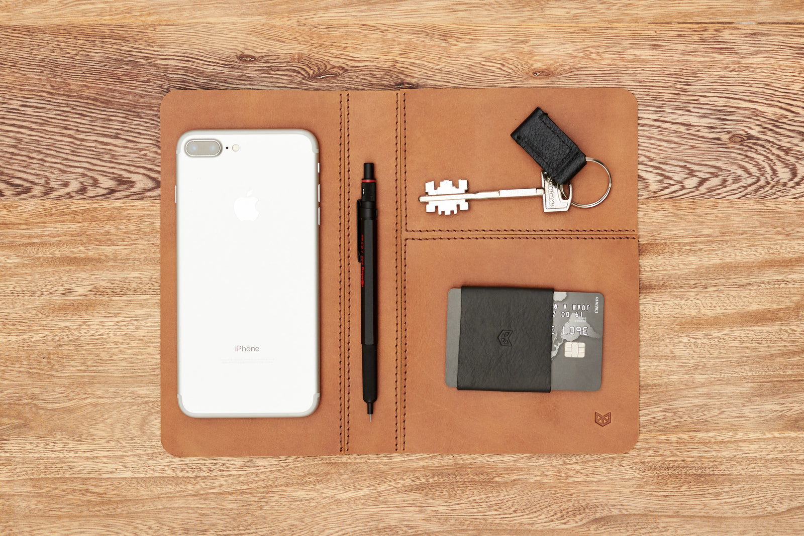 Cover. EDC Organizer Pad Tan by Capra Leather