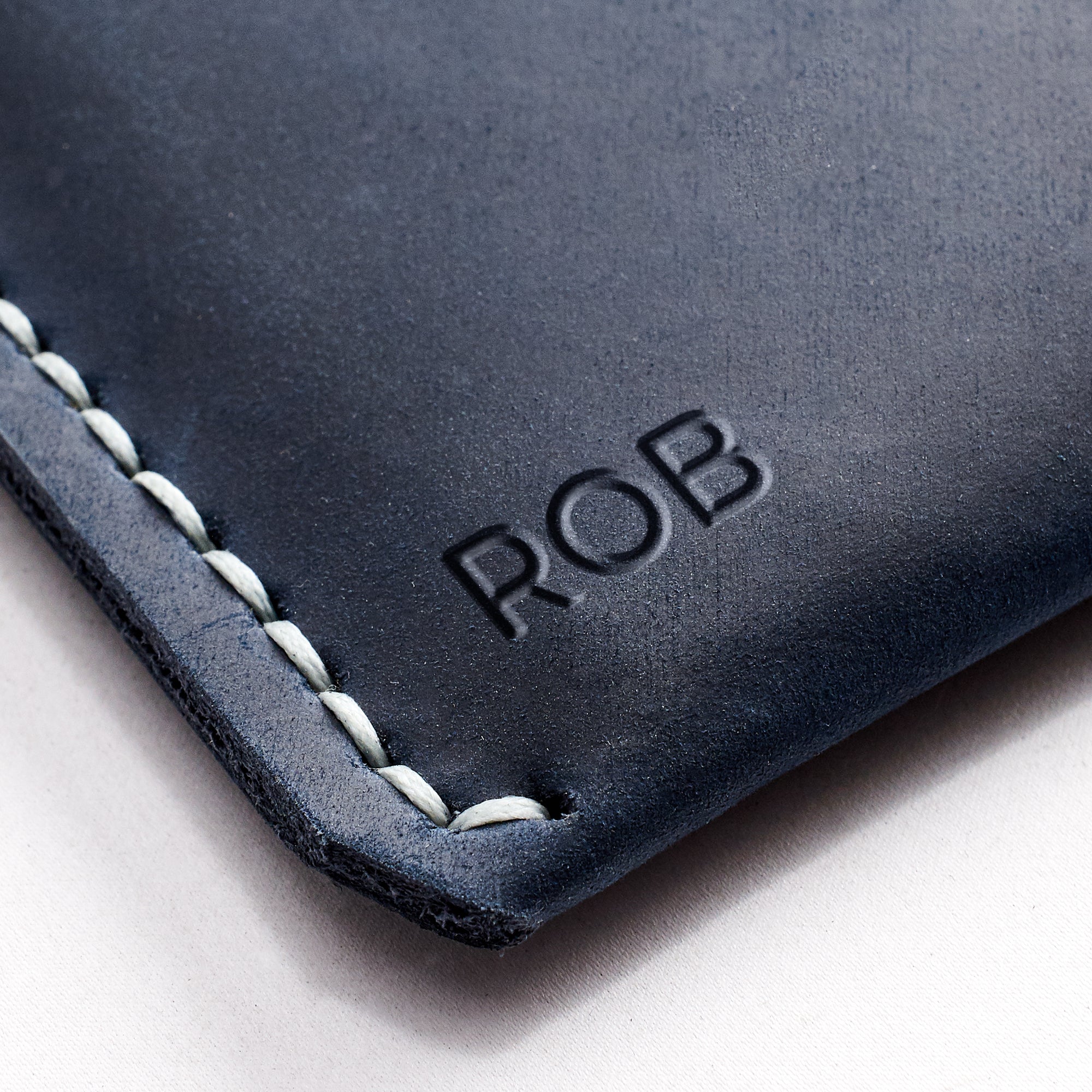 Custom monogram. Blue handcrafted leather reMarkable tablet case. Folio with Marker holder. Paper E-ink tablet minimalist sleeve design. 
