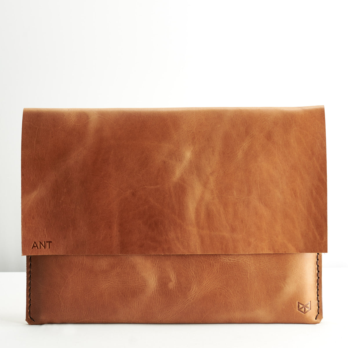 Custom engraving. Light Brown Leather Google Pixelbook Sleeve Case